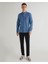 Erkek Mavi Slim Fit Düğmeli Yaka Gömlek 3230179.980 3