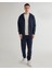 Erkek Lacivert Regular Fit Fermuarlı Logolu Sweatshirt 2524133T.433 3