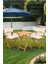 Bahçe Balkon Dolgulu Sandalye Minderi Sırt Dayamalı 2'li Minder 40X40 cm Krem Su Geçirmez Kumaş(SADECE MİNDER) 1
