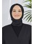Scarf Floş Jakar Serisi Kazayağı Desenli Şal Siyah 1