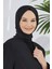 Scarf Floş Jakar Serisi Kazayağı Desenli Şal Siyah 2