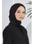 Scarf Floş Jakar Serisi Kazayağı Desenli Şal Siyah 3