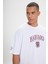 Harvard Lisanslı Oversize Bol Kesim %100 Pamuk Baskılı Bisiklet Yaka T-Shirt 3