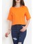 Trendıco Bisiklet Yaka Cepli T-Shirt Turuncu - 16563.1567. 1