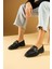 Metal Tokalı Triko Rahat Kalıp Kadın Loafer 024-784-24 1
