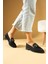 Metal Tokalı Triko Rahat Kalıp Kadın Loafer 024-784-24 2