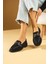 Metal Tokalı Triko Rahat Kalıp Kadın Loafer 024-784-24 3