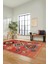 Dijital Baskılı Kaymaz Yıkanabilir Etnik Desenli Mutfak Salon Halısı, Etnik-01-Kırmızı 2