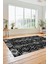 Dijital Baskılı Kaymaz Yıkanabilir Etnik Desenli Yolluk Mutfak Salon Halısı, Etnik-12-Antrasit 2