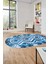 Modern Tasarım Etnik Desen Dijital Kaymaz Yıkanabilir Oval Yolluk Salon Halısı, O-Etnik-09-Mavi, 5