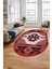 Etnik Desenli Dijital Baskılı Kaymaz Yıkanabilir Oval Yolluk Mutfak Salon Halısı, O-Etnik-05-Bordo, 4