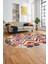 Modern Tasarım Etnik Desen Dijital Kaymaz Yıkanabilir Oval Yolluk Salon Halısı, O-Etnik-09-Renkli, 3