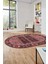 Dijital Baskılı Kaymaz Yıkanabilir Etnik Desen Oval Yolluk Mutfak Salon Halısı, O-Etnik-11-Pembe, 4