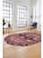 Şık Etnik Desen Kaymaz Yıkanabilir Oval Yolluk Mutfak Salon Koridor Halısı, O-Etnik-20-Pembe, 3