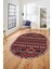 Dijital Kaymaz Yıkanabilir Şık Etnik Desenli Oval Yolluk Mutfak Salon Halısı, O-Etnik-13-Kırmızı, 5