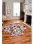 Dijital Kaymaz Yıkanabilir Etnik Desenli Yuvarlak Mutfak Salon Halısı, Y-Etnik-12-Renkli, 5