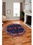 Yeni Tasarım Etnik Desenli Yıkanabilir Yuvarlak Mutfak Salon Koridor Halısı, Y-Etnik-17-Lacivert, 3