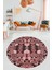 Şık Etnik Desen Kaymaz Yıkanabilir Yuvarlak Mutfak Salon Koridor Halısı, Y-Etnik-20-Pembe, 5