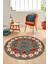 Sade Etnik Desen Kaymaz Yıkanabilir Yuvarlak Mutfak Salon Koridor Halısı, Y-Etnik-19-Renkli, 4