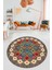 Sade Etnik Desen Kaymaz Yıkanabilir Yuvarlak Mutfak Salon Koridor Halısı, Y-Etnik-19-Renkli, 5