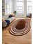 Dijital Kaymaz Yıkanabilir Çerçeveli Yolluk Mutfak Oval Salon Halısı, O-Çerçeveli-08-Kahve, 5
