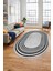 Dijital Kaymaz Yıkanabilir Çerçeveli Yolluk Mutfak Oval Salon Halısı, O-Çerçeveli-08-Gri, 5