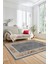 Şık Çerçeve Desenli Modern Yıkanabilir Yolluk Mutfak Salon Halısı, Çerçeveli-21-Kahve, 1