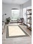 Mermer Çerçeve Desenli Modern Yıkanabilir Yolluk Mutfak Salon Halısı, Çerçeveli-17-Krem, 5