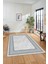 Sade Şık Çerçeve Desen Yıkanabilir Kaymaz Yolluk Mutfak Salon Halısı, Çerçeveli-28-Gri, 5