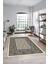 Çiçekli Tasarım Yıkanabilir Kaymaz Taban Çerçeveli Mutfak Salon Halısı, Çerçeveli-37-Krem, 2