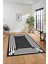 Dijital Baskılı Kaymaz Yıkanabilir Modern Şık Çerçeveli Yolluk Salon Halısı, Çerçeveli-44-Antrasit, 3