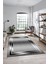 Sade Düz Renk Çerçeveli Yıkanabilir Modern Yolluk Salon Halısı, Çerçeveli-39-Gri, 1