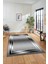 Sade Düz Renk Çerçeveli Yıkanabilir Modern Yolluk Salon Halısı, Çerçeveli-39-Gri, 3