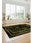 Mermer Çerçeve Desenli Modern Yıkanabilir Yolluk Mutfak Salon Halısı, Çerçeveli-18-Yeşil, 4