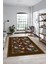 Çiçekli Çerçeve Desen Yıkanabilir Kaymaz Yolluk Mutfak Salon Halısı, Çerçeveli-27-Kahve, 3