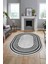 Dijital Kaymaz Yıkanabilir Çerçeveli Yolluk Mutfak Oval Salon Halısı, O-Çerçeveli-08-Gri, 3
