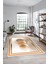 Modern Çerçeve Desen Yıkanabilir Kaymaz Yolluk Mutfak Salon Halısı, Çerçeveli-24-Bej, 4