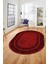 Dijital Kaymaz Taban Yıkanabilir Çerçeveli Oval Mutfak Salon Halısı, O-Çerçeveli-05-Bordo, 1