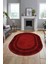Dijital Kaymaz Taban Yıkanabilir Çerçeveli Oval Mutfak Salon Halısı, O-Çerçeveli-05-Bordo, 3