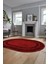 Dijital Kaymaz Taban Yıkanabilir Çerçeveli Oval Mutfak Salon Halısı, O-Çerçeveli-05-Bordo, 4