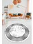 Şık Motif Çerçeve Desen Modern Yıkanabilir Yolluk Mutfak Yuvarlak Salon Halısı, Y-Çerçeveli-13-Gri, 3