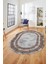 Dijital Kaymaz Taban Yıkanabilir Çerçeveli Oval Mutfak Salon Halısı, O-Çerçeveli-05-Kahve, 1