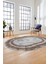 Dijital Kaymaz Taban Yıkanabilir Çerçeveli Oval Mutfak Salon Halısı, O-Çerçeveli-05-Kahve, 2