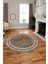 Çerçeve Zincir Desen Yıkanabilir Kaymaz Yolluk Mutfak Yuvarlak Salon Halısı, Y-Çerçeve-31-Kahve, 5