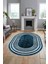 Dijital Kaymaz Yıkanabilir Çerçeveli Yolluk Mutfak Oval Salon Halısı, O-Çerçeveli-08-Mavi, 3