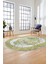 Dijital Kaymaz Yıkanabilir Modern Çerçeveli Oval Mutfak Salon Halısı, O-Çerçeveli-04-Sarı, 2