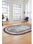 Şık Tasarım Çerçeve Desenli Modern Yıkanabilir Mutfak Oval Salon Halısı, O-Çerçeveli-10-Bordo, 1