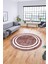 Dijital Kaymaz Yıkanabilir Sade Çerçeveli Yolluk Mutfak Yuvarlak Salon Halısı, Y-Çerçeveli-30-Bordo, 1
