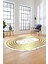 Şık Tasarım Yıkanabilir Kaymaz Çerçeveli Yolluk Oval Salon Halısı, O-Çerçeveli-41-Gold, 4