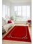 Dijital Baskılı Kaymaz Yıkanabilir Zarif Çerçeveli Ince Yolluk Salon Halısı, Çerçeveli-50-Bordo, 4